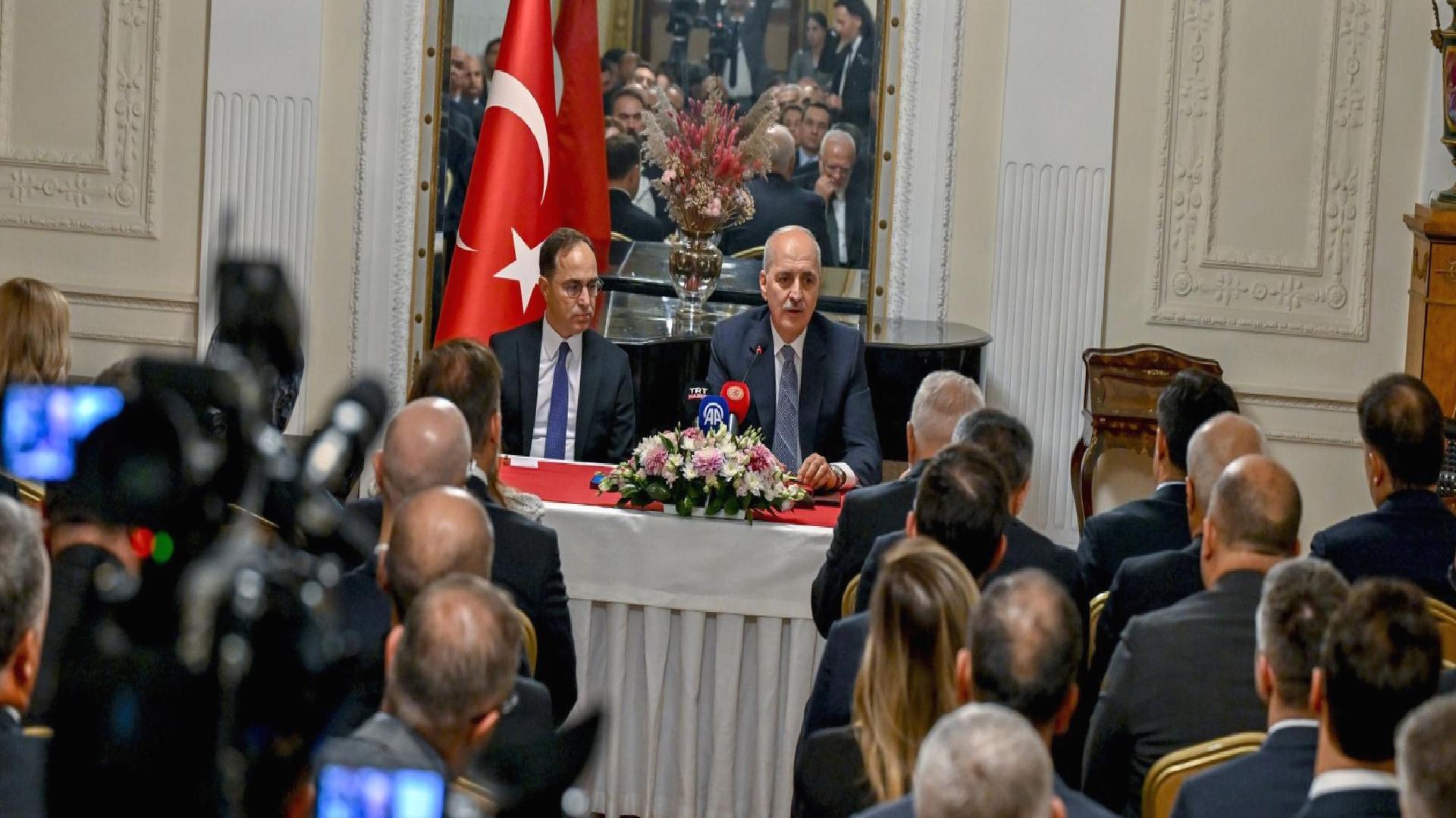 TBMM Başkanı Kurtulmuş Rus-Türk İş Adamları Birliği üyeleriyle bir araya geldi