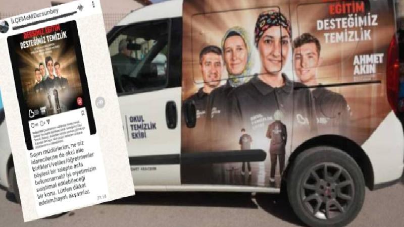 Balıkesir’de ilçe milli eğitim müdürlüğünden okul müdürlerine mesaj: Büyükşehir belediyesinden asla temizlik talebinde bulunmayın