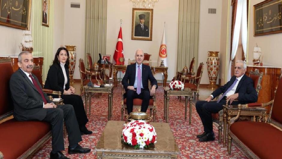 DEM Parti heyeti TBMM Başkanı Kurtulmuş’la görüştü