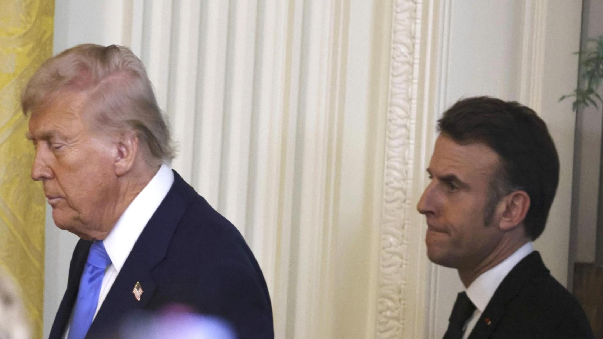 İngiliz medyası: Trump, Macron’u masanın kenarına oturtarak küçük düşürdü
