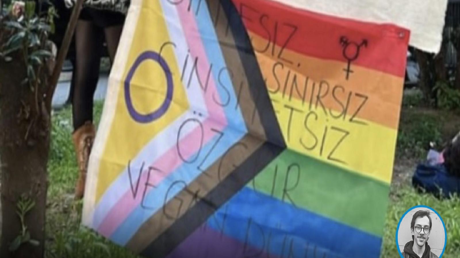 YTÜ’de güvenlikten protestocu öğrencilere sert müdahale | “Elimizdeki LGBTİ+ bayraklarını ‘toplumu rahatsız ediyor’ diyerek zorla aldılar”