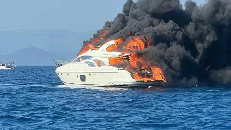 Lüks yat alev alev yanmıştı: Sahibi ünlü iş insanı çıktı!