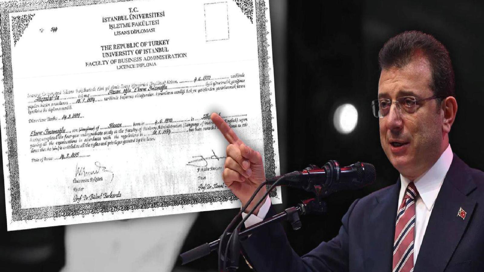 İmamoğlu: Diplomam hızla iptal edilsin diye üniversiteye baskı yapan savcılık, bir yıldır iddianameyi hazırlayamadı!