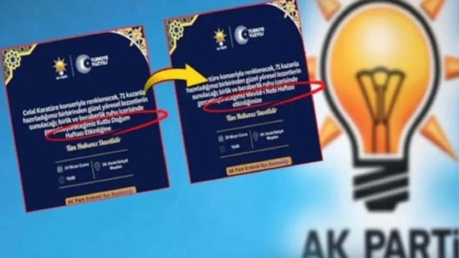 AKP Erdemli İlçe Başkanlığı’nın etkinlik davetiyesindeki “Kutlu Doğum Haftası” ifadesine suç duyurusu