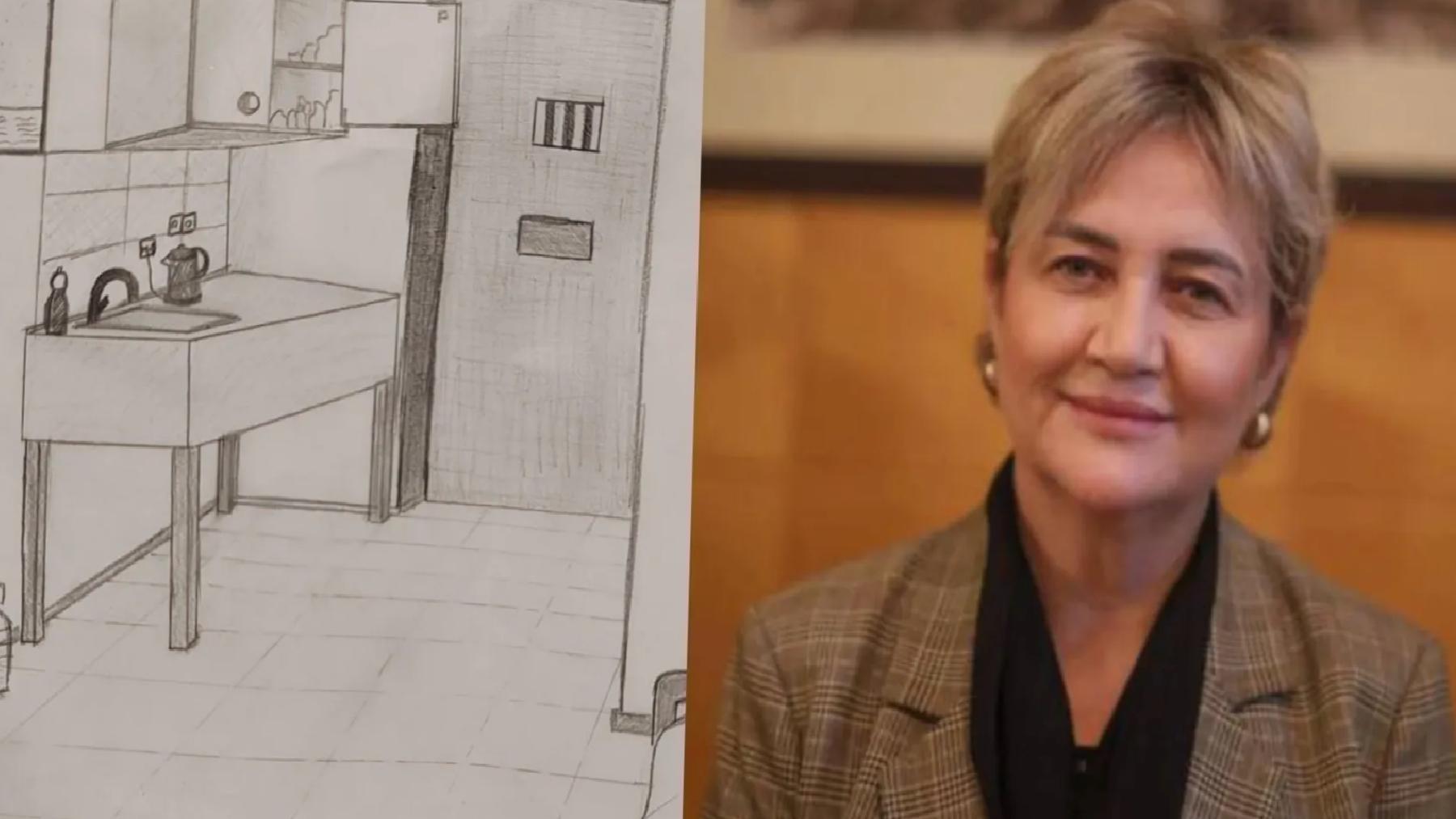 İBB soruşturmasında tutuklanan İpek Elif Atayman hücresini çizdi: Adalet elbet tecelli eder bir gün!