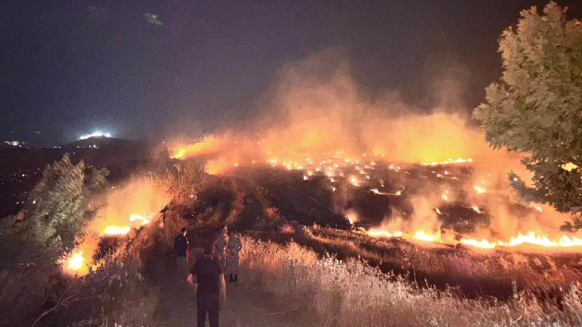 Hatay’da anız yangını çıktı: Zeytin bahçeleri zarar gördü