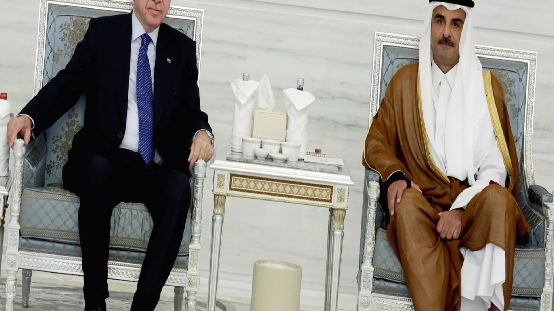 Cumhurbaşkanı Erdoğan, Katar Emiri Al Sani’yle bir araya geldi