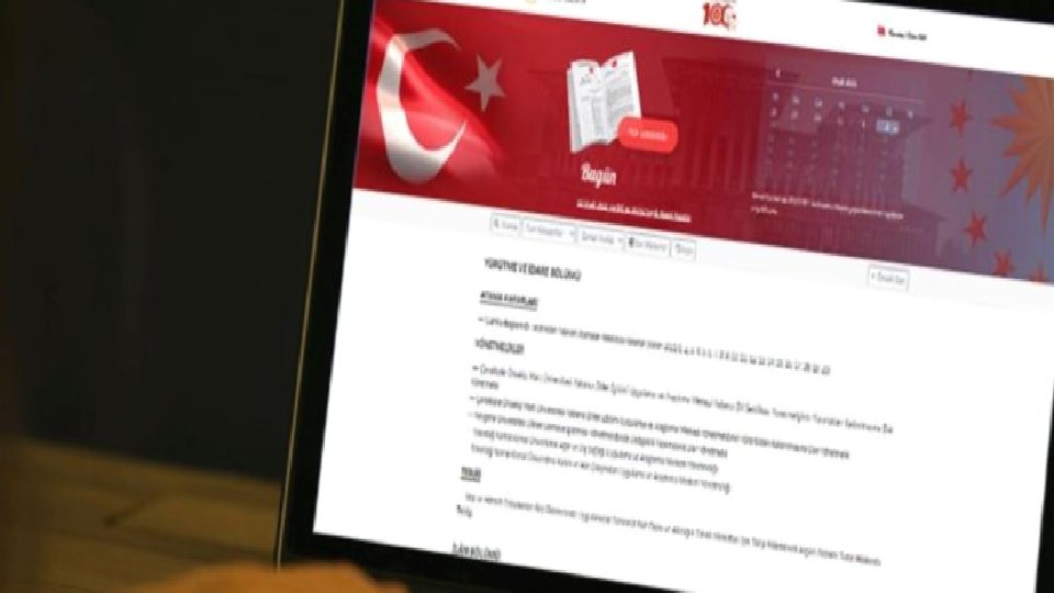 Resmi Gazete’de bugün (29.09.2026)